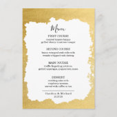 Modern Trendy Goud Lijst Bruiloft Menu (Voorkant)
