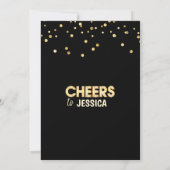 Modern Trendy Goud Zwart VERRASSING VERJAARDAGSFEE Kaart (Achterkant)