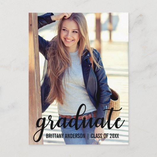 Modern Trendy Graduation Party Invitation Uitnodiging Briefkaart (Voorkant)