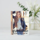 Modern Trendy Graduation Party Invitation Uitnodiging Briefkaart (Staand voorkant)