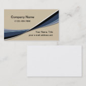 Modern Trendy Graphic Tan Blue Visitekaartje (Voorkant / Achterkant)