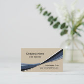 Modern Trendy Graphic Tan Blue Visitekaartje (Staand voorkant)