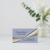 Modern Trendy Graphic Tan Blue Visitekaartje (Staand voorkant)