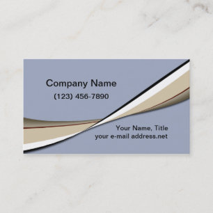 Modern Trendy Graphic Tan Blue Visitekaartje