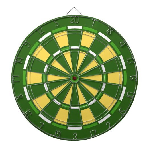 Modern Trendy Green and Yellow Dartbord (Voorkant)