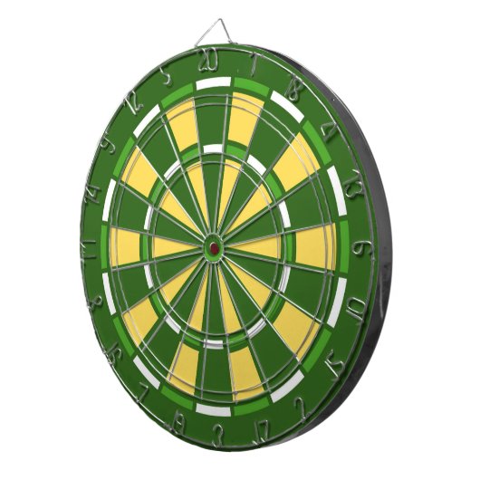 Modern Trendy Green and Yellow Dartbord (Voorkant Rechts)