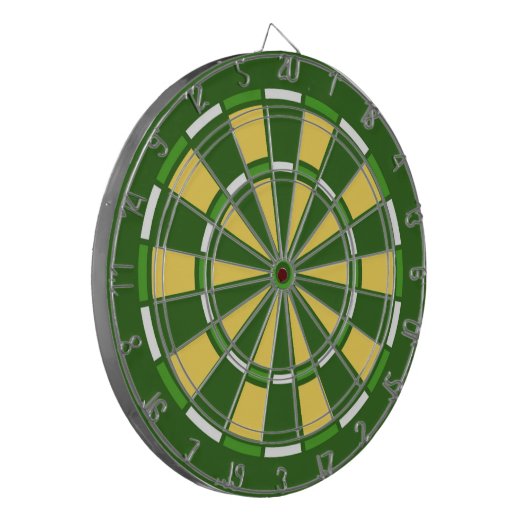 Modern Trendy Green and Yellow Dartbord (Voorkant Links)
