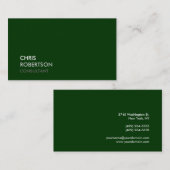 Modern Trendy Green Attractive Visitekaartje (Voorkant / Achterkant)