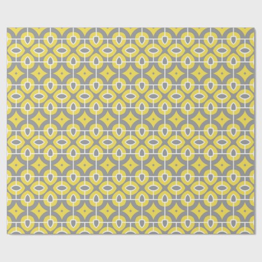 Modern Trendy Grey and White Mosaic Pattern Cadeaupapier (Vlak)