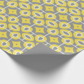 Modern Trendy Grey and White Mosaic Pattern Cadeaupapier (Hoek)