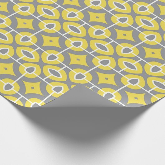 Modern Trendy Grey and White Mosaic Pattern Cadeaupapier (Hoek)