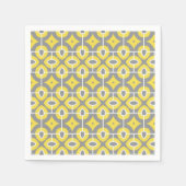 Modern Trendy Grey and White Mosaic Pattern Servet (Voorkant)