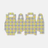 Modern Trendy Grey and Yellow Flowers Bedankdoosjes (Uitgevouwen)