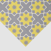 Modern Trendy Grey and Yellow Flowers Tissuepapier (Detail)
