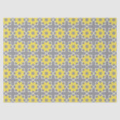 Modern Trendy Grey and Yellow Flowers Tissuepapier (Voorkant)