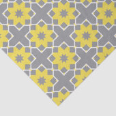 Modern Trendy Grey and Yellow Flowers Tissuepapier (Detail)