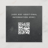 Modern & Trendy Grey Night Sky Cosmic Space Galaxy Vierkante Visitekaartje (Achterkant)