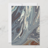 Modern trendy grijs Elegante Abstracte kunst bruil Kaart (Achterkant)