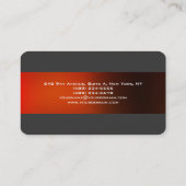 Modern trendy grijs rood uniek trendy creatief visitekaartje (Achterkant)