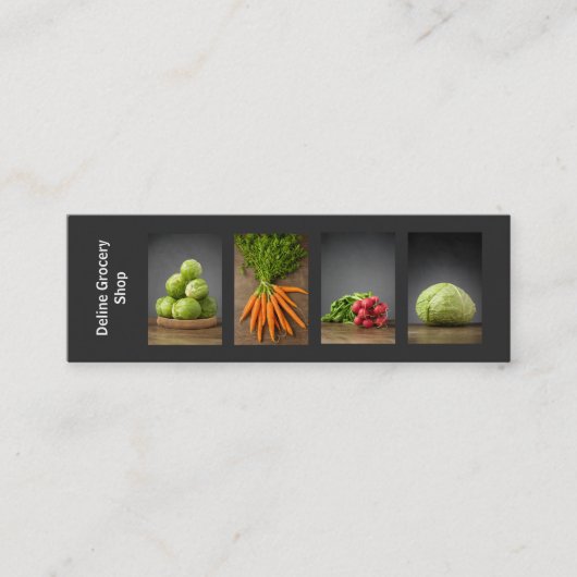 Modern Trendy Grocery Visitekaartje (Voorkant)