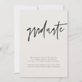 Modern Trendy Handgeschreven Afstuderen Aankondiging (Achterkant)