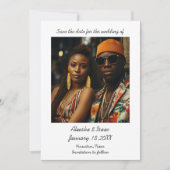 Modern Trendy Handwritten Typography One Photo Save The Date (Voorkant)