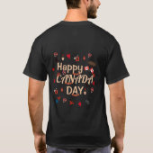 Modern Trendy Happy Canada Day T-shirt (Achterkant)