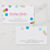 MODERN trendy helder vet leuk kleurrijk confetti Visitekaartje (Voorkant / Achterkant)