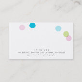 MODERN trendy helder vet leuk kleurrijk confetti Visitekaartje (Achterkant)