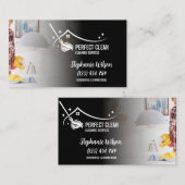 Modern Trendy House Cleaning Maid Janitorial Busin Visitekaartje (Voorkant / Achterkant)