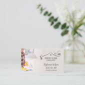 Modern Trendy House Cleaning Maid Janitorial Busin Visitekaartje (Staand voorkant)