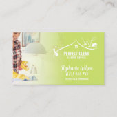 Modern Trendy House Cleaning Maid Janitorial Busin Visitekaartje (Voorkant)