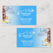 Modern Trendy House Cleaning Maid Janitorial Busin Visitekaartje (Voorkant / Achterkant)