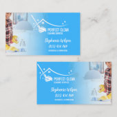 Modern Trendy House Cleaning Maid Janitorial Busin Visitekaartje (Voorkant / Achterkant)