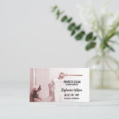 Modern Trendy House Cleaning Maid Janitorial Busin Visitekaartje (Staand voorkant)