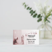 Modern Trendy House Cleaning Maid Janitorial Busin Visitekaartje (Staand voorkant)