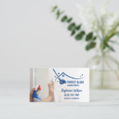 Modern Trendy House Cleaning Maid Janitorial Visitekaartje (Staand voorkant)