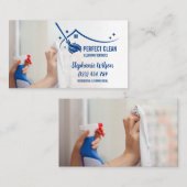 Modern Trendy House Cleaning Maid Janitorial Visitekaartje (Voorkant / Achterkant)