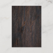 Modern trendy hout rood monogram visitekaartje (Achterkant)