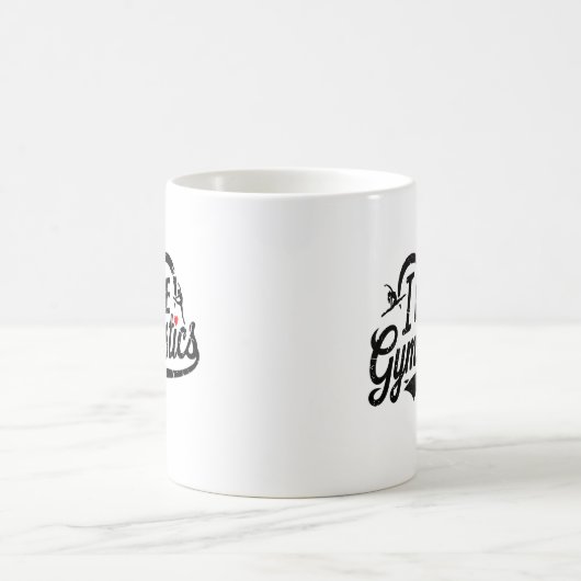 Modern Trendy Ik hou van gymnastiek Koffiemok (Center)