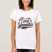 Modern Trendy Ik hou van gymnastiek T-shirt (Voorkant)