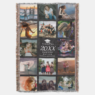 Modern Trendy Instagram Afstuderen fotocollage Deken