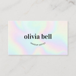 Modern Trendy Iridescent Makeup Artist Visitekaartje