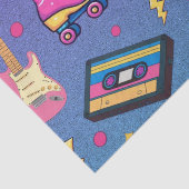 Modern Trendy jaren 80 Stijl Neon Roze Paarse Tissuepapier (Detail)