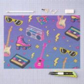 Modern Trendy jaren 80 Stijl Neon Roze Paarse Tissuepapier (Craft)