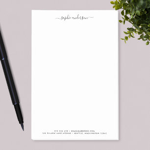 Modern trendy kalligrafie script aangepast post-it® notes