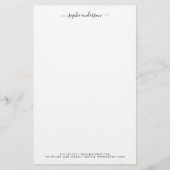 Modern trendy kalligrafie script op maat briefpapier (Voorkant)