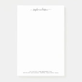 Modern trendy kalligrafie script op maat post-it® notes (Voorkant)