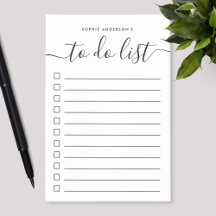 Modern trendy kalligrafie script to do list