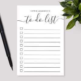 Modern trendy kalligrafie script to do list post-it® notes